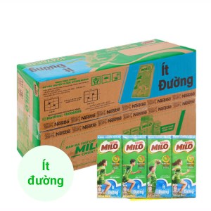 Thùng 48 hộp thức uống lúa mạch ít đường Milo Active Go 180ml