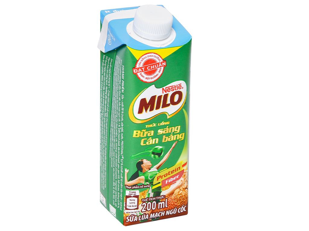 Sữa lúa mạch ít đường Milo 200ml giá tốt tại Bách hoá XANH