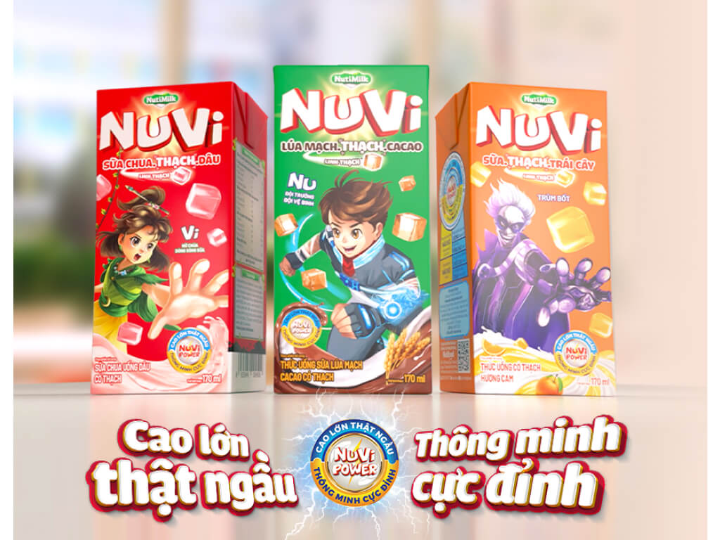 SỮA CHUA UỐNG NUVI DÂU TÚI 110ML  LanChi Mart