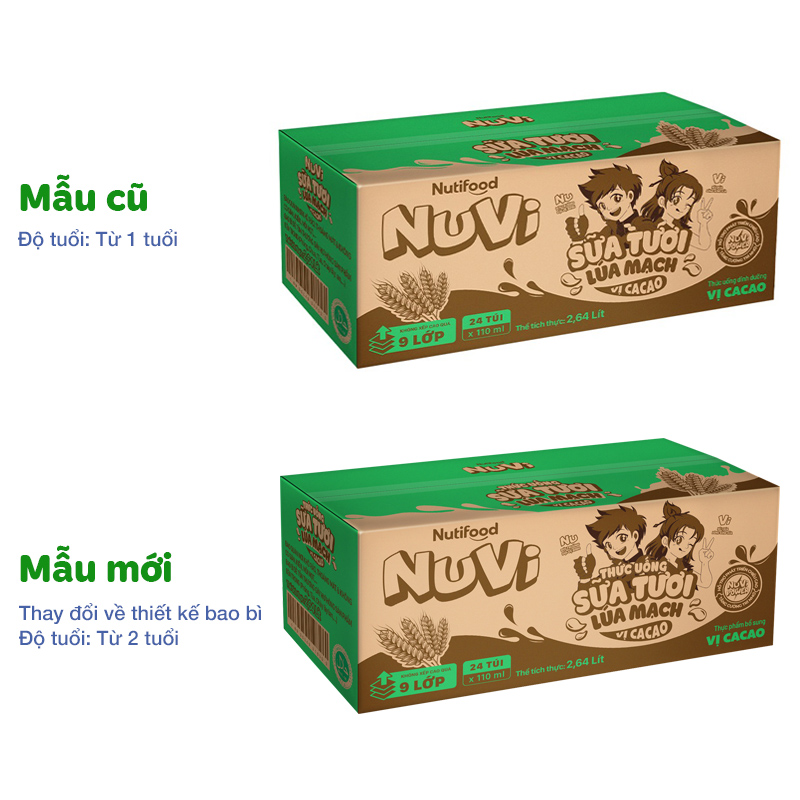 Sữa tươi lúa mạch vị cacao Nutifood NuVi 110 ml (từ 2 tuổi) 7