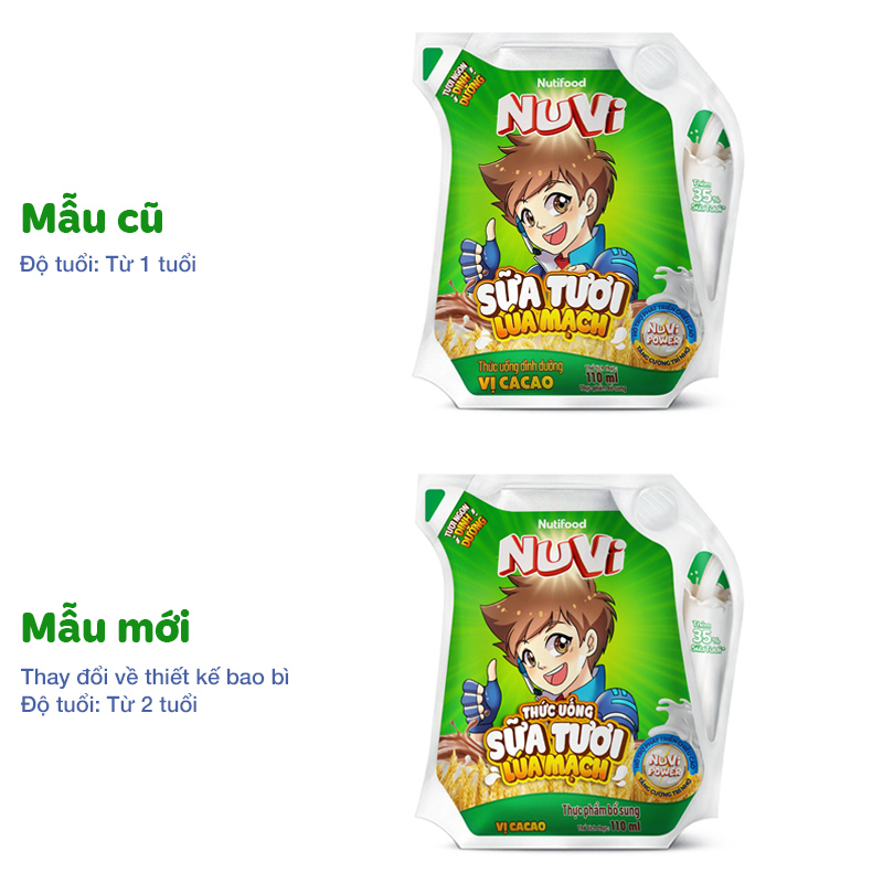 Sữa tươi lúa mạch vị cacao Nutifood NuVi 110 ml (từ 2 tuổi) 8