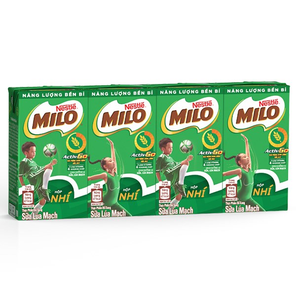 Lốc 4 Hộp Thức Uống Lúa Mạch Nestlé Milo 110 Ml (Từ 2 Tuổi)