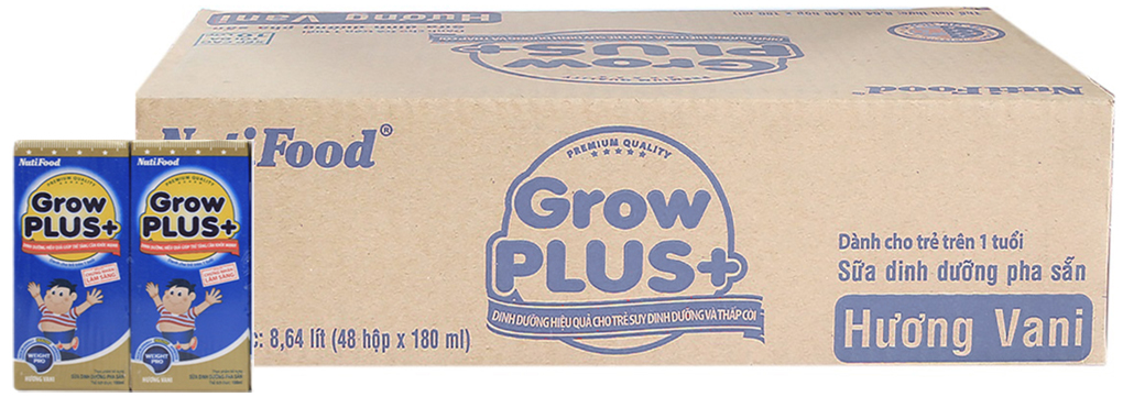 Sữa dinh dưỡng Grow Plus tăng cân 180ml (thùng 48 hộp) Sữa dinh dưỡng Grow Plus tăng cân 180ml (thùng 48 hộp)