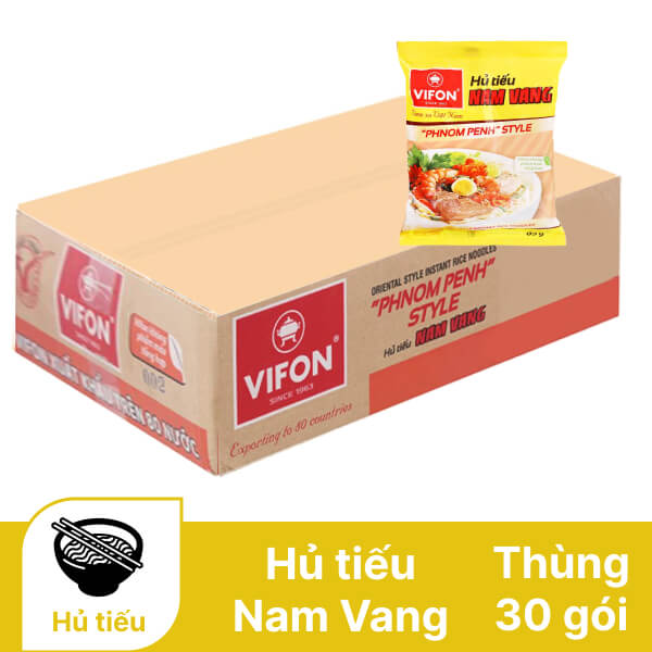 Thùng 30 gói hủ tiếu Nam Vang Vifon 65g
