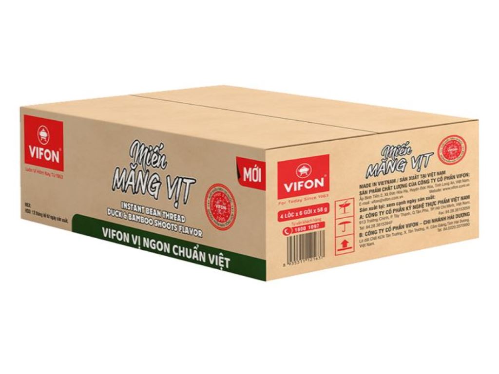 Thùng 24 gói miến măng vịt Vifon 58g 2