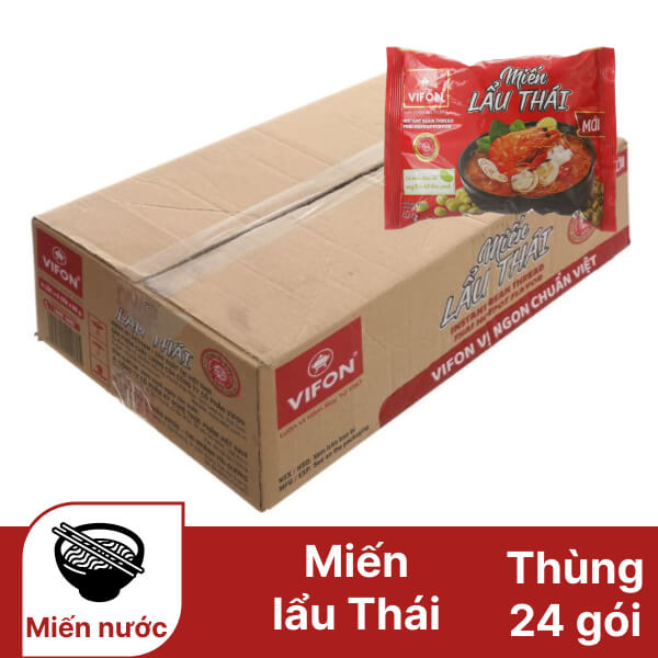 Thùng 24 gói miến lẩu Thái Vifon 60g