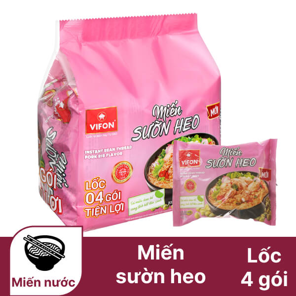 Lốc 4 gói miến sườn heo Vifon 58g
