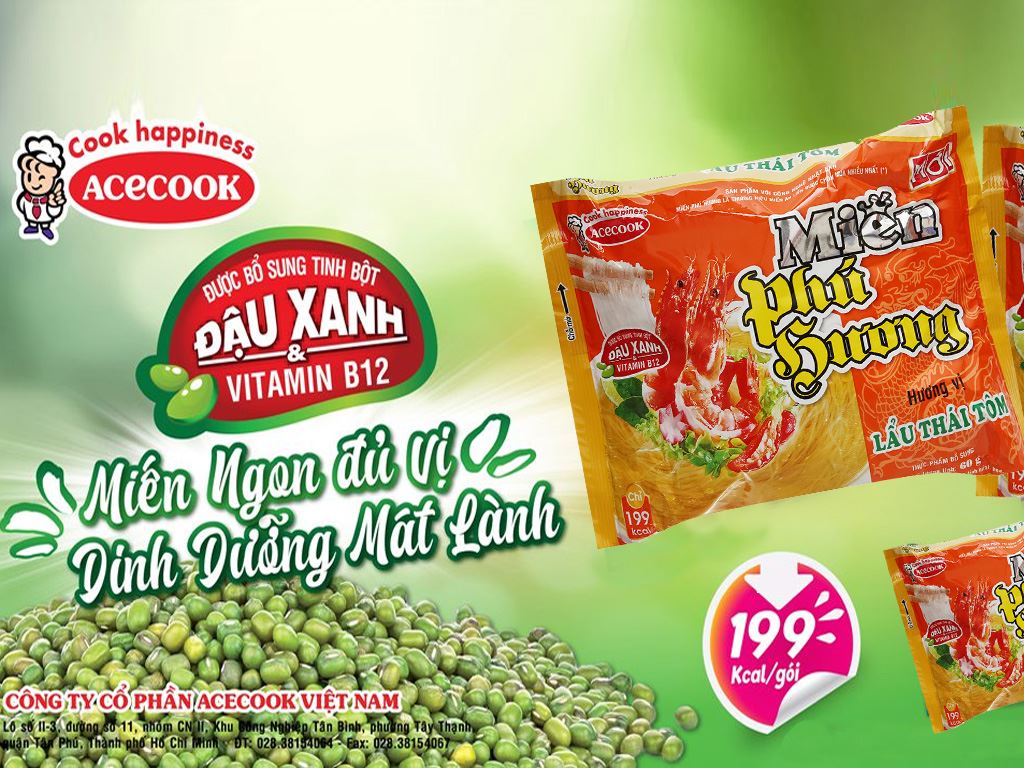 Miến Phú Hương lẩu Thái tôm gói 60g