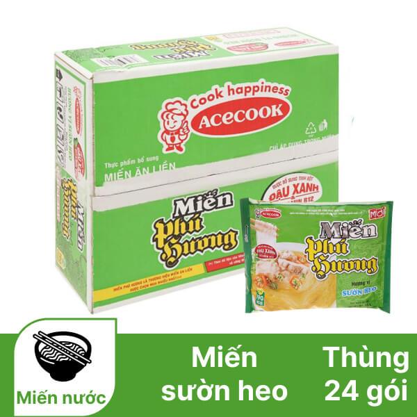 Lốc 4 gói miến Phú Hương sườn heo 55g tại Bách hoá XANH