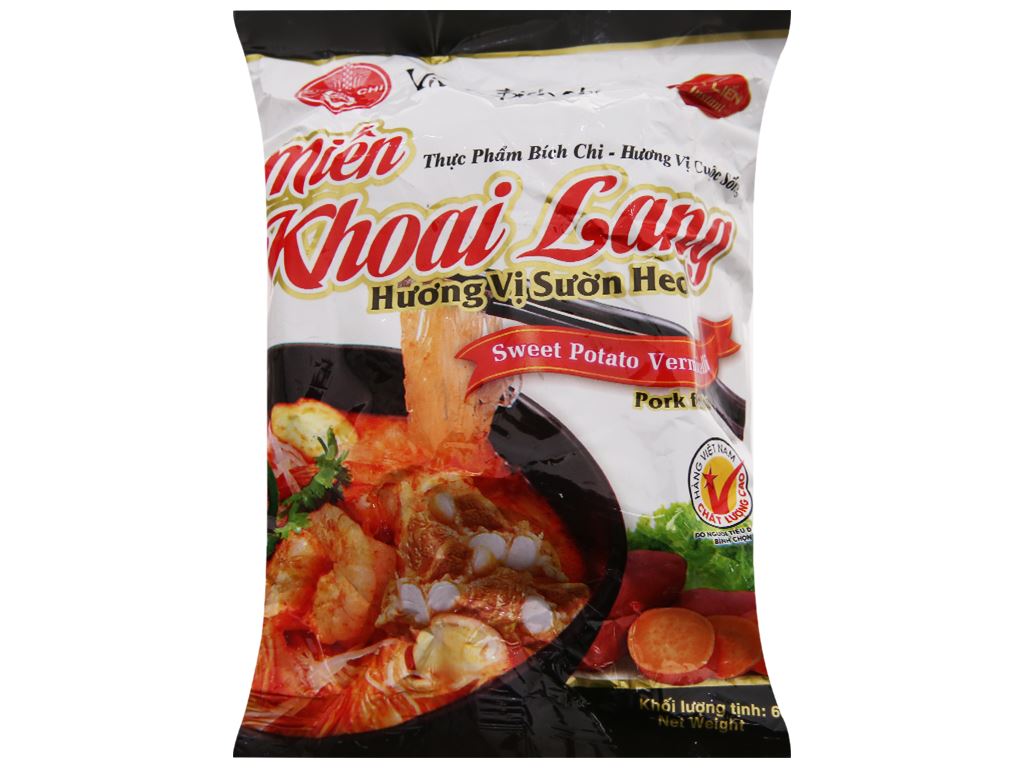 Miến khoai lang sườn heo Vina Bích Chi gói 60g 1