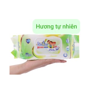 Khăn ướt Families Big Size hương tự nhiên gói 80 miếng
