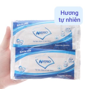Khăn ướt Nano Popular hương tự nhiên gói 10 cái - giao màu ngẫu nhiên