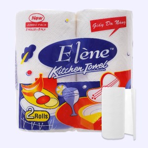 2 cuộn khăn giấy ăn đa năng Elène Kitchen Towel 2 lớp