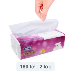 Khăn giấy rút Pulppy 2 lớp 180 tờ