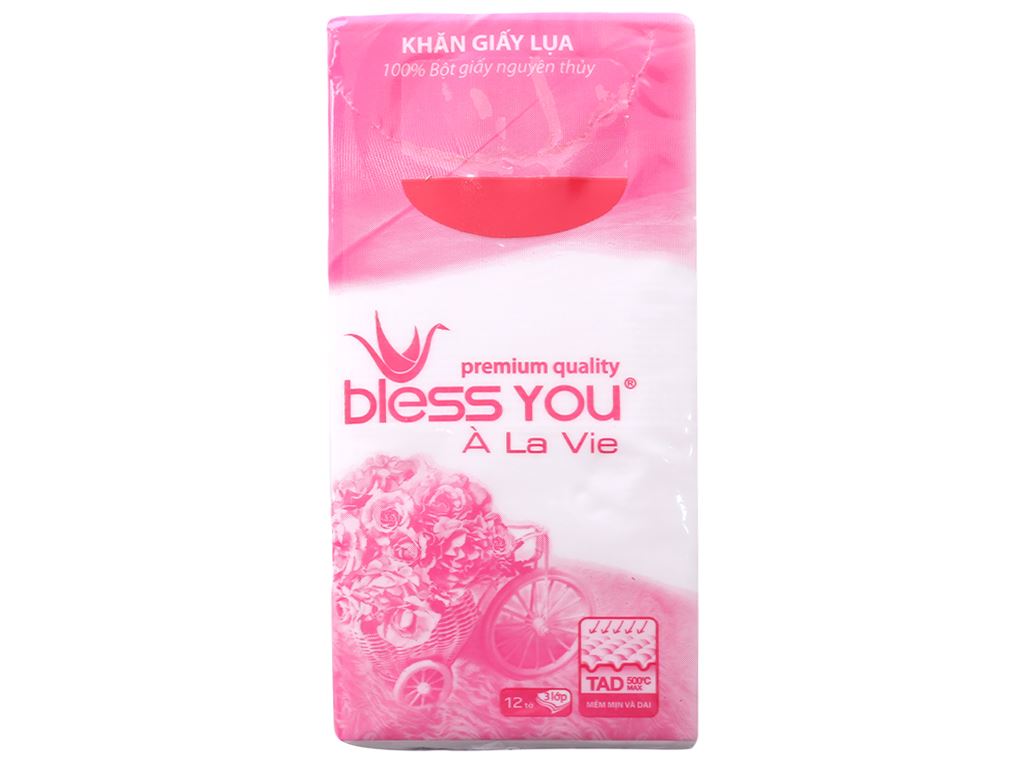 Khăn giấy lụa Bless You À La Vie 3 lớp 10 gói x 12 tờ 3