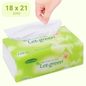 Let-green tissue paper 2 layers pack of 180 sheets