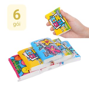 Lốc 6 gói khăn giấy bỏ túi Pulppy hương trái cây 2 lớp 10 tờ