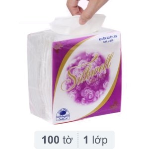Khăn giấy ăn Silkwell 1 lớp 100 tờ