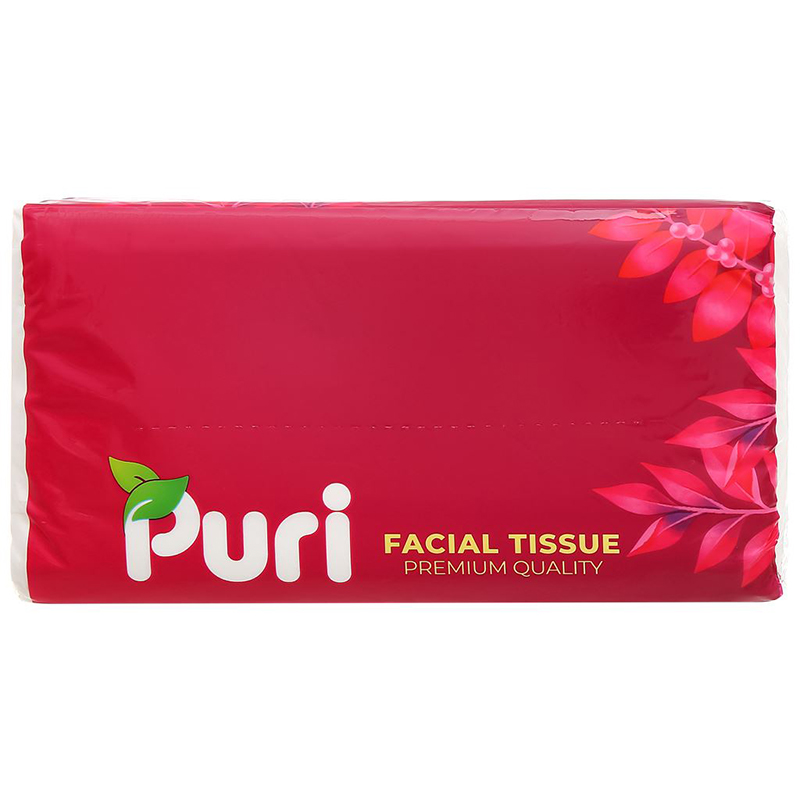 Gói 200 tờ khăn giấy lau mặt Puri không mùi 3 lớp 7