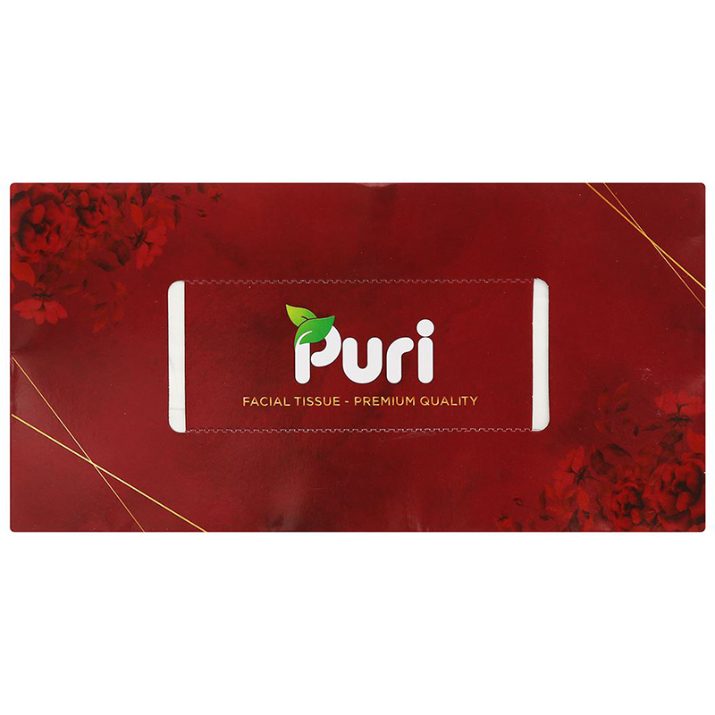 Gói 200 tờ khăn giấy lau mặt Puri không mùi 3 lớp 15