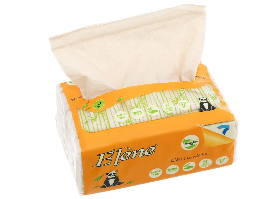 Khăn giấy rút Elène 3 lớp gói 100 tờ 8