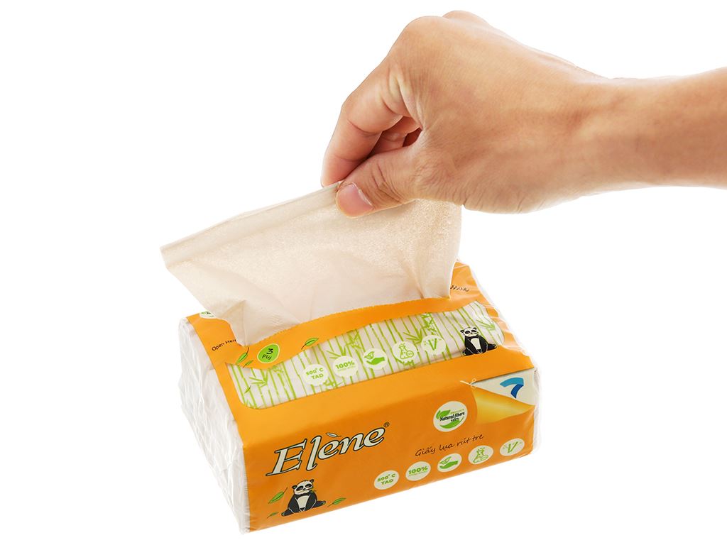 Khăn giấy rút Elène 3 lớp gói 100 tờ 9