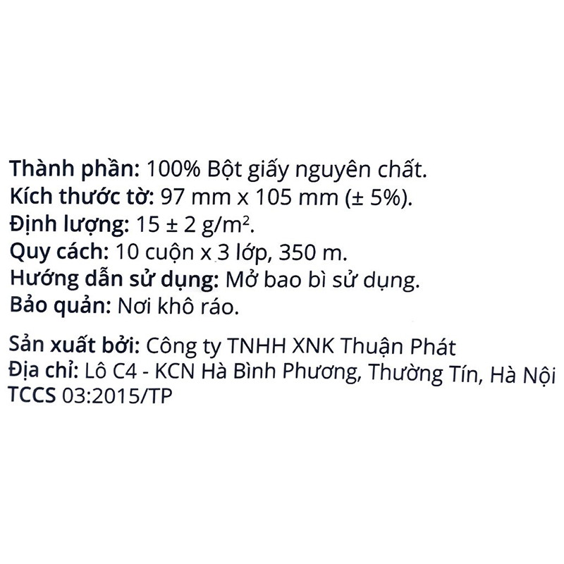 Lốc 10 cuộn giấy vệ sinh Softly không mùi 3 lớp 7