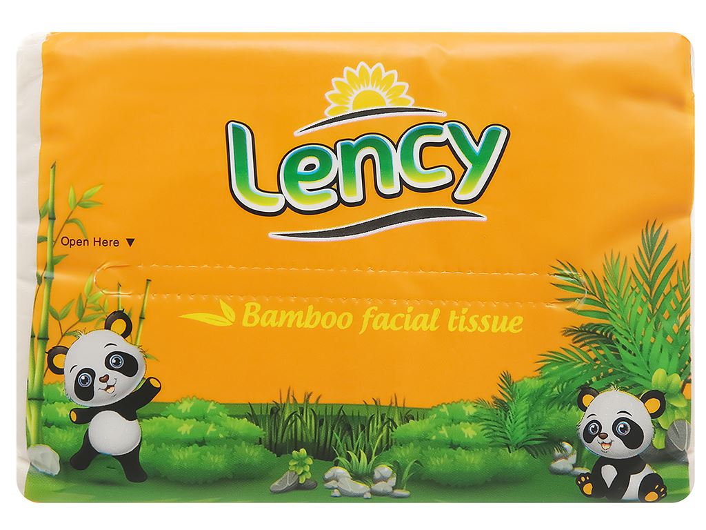 Gói 100 tờ khăn giấy lau mặt Lency không mùi 3 lớp 3