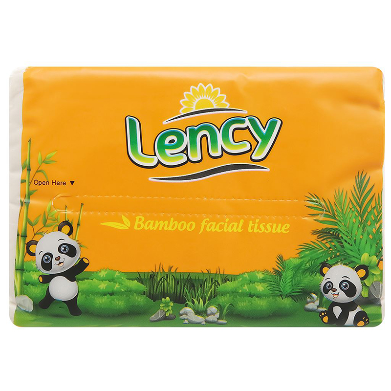 Gói 100 tờ khăn giấy lau mặt Lency không mùi 3 lớp 2