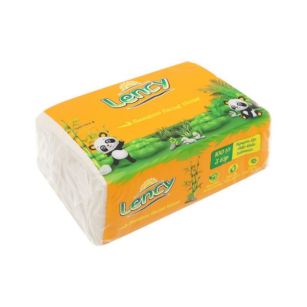 Gói 100 tờ khăn giấy lau mặt Lency không mùi 3 lớp, giá tốt - AVAKids.com