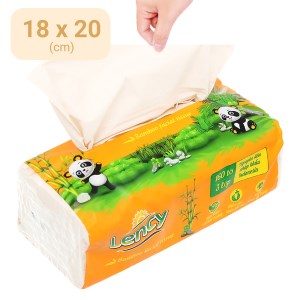 Khăn giấy lau mặt Lency 3 lớp gói 160 tờ