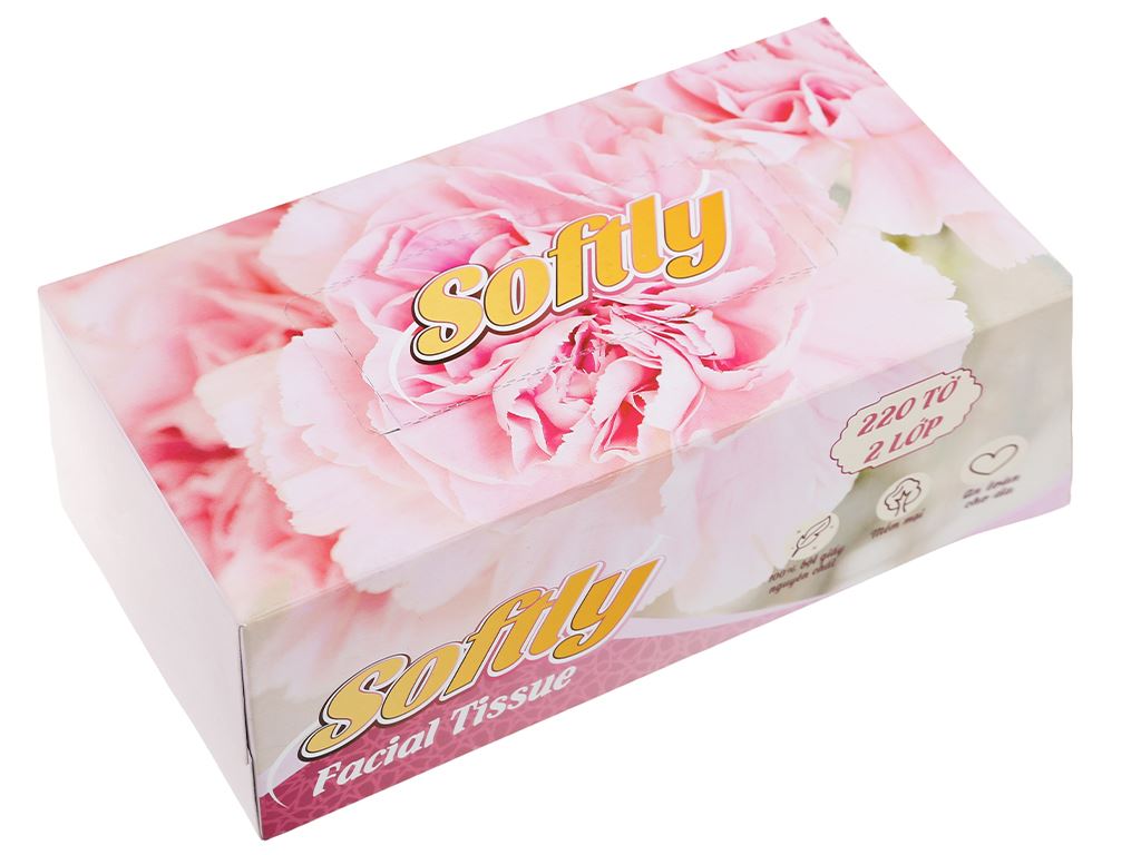 Khăn giấy lụa Softly 2 lớp 220 tờ 1
