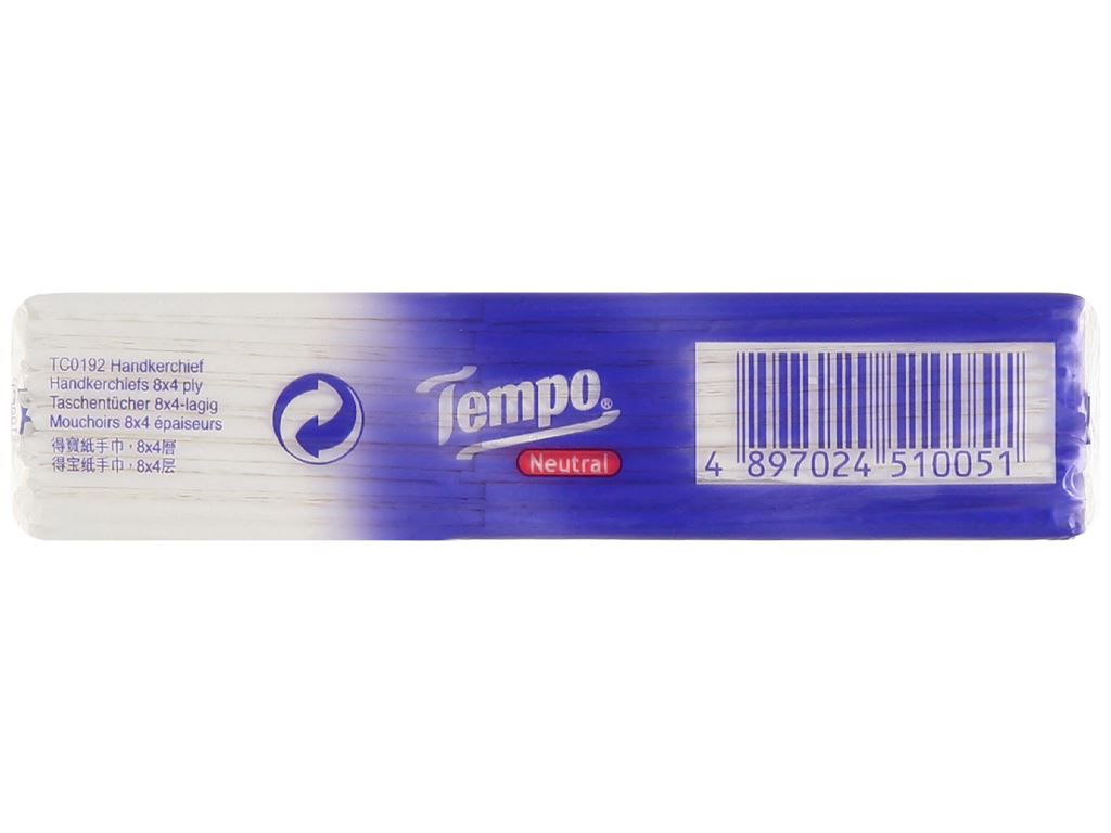 Lốc 10 gói khăn giấy bỏ túi Tempo không mùi 4 lớp 5