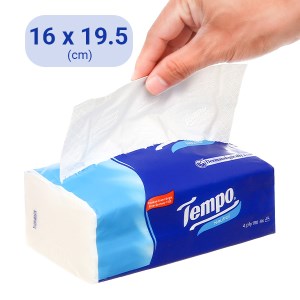 Khăn giấy rút Tempo không mùi gói 90 tờ (16cm x 19.5cm)