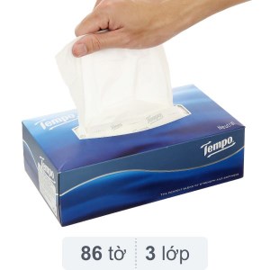 Khăn giấy rút Tempo không mùi 3 lớp 86 tờ (21cm x 19.5cm)