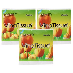 Combo 3 khăn giấy ăn PREMIER VinaTissue không mùi