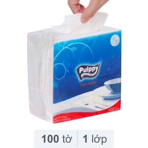 Khăn giấy ăn Pulppy 1 lớp 100 tờ