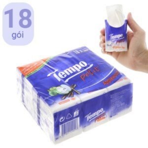 18 gói khăn giấy bỏ túi Tempo Petit hương AppleWood 4 lớp