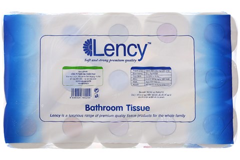 Giấy vệ sinh cao cấp Lency 15 cuộn