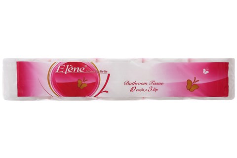 Giấy vệ sinh Elène hồng 10 cuộn x 3 lớp