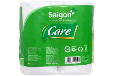 Giấy vệ sinh Sài gòn care không lõi lốc 12 cuộn-2