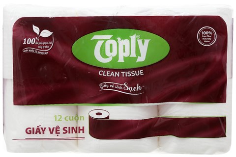 Giấy vệ sinh Toply 12 cuộn 2 lớp-1