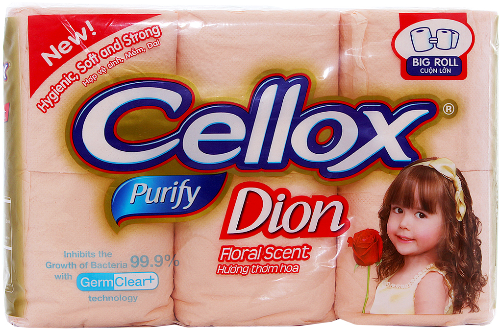 Giấy vệ sinh Cellox Dion Peach gói 6 cuộn