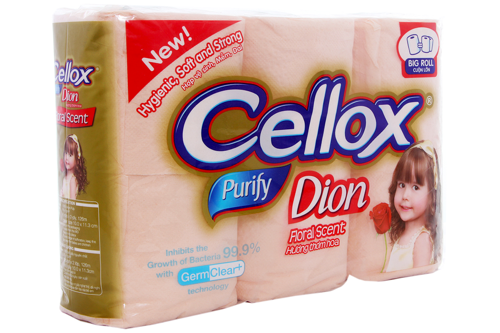 Giấy vệ sinh Cellox Dion Peach gói 6 cuộn