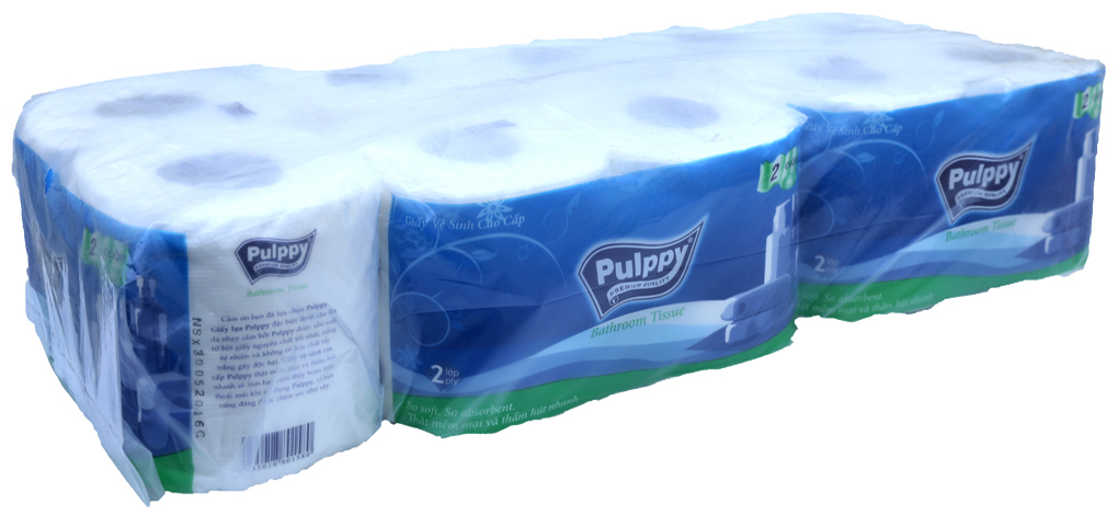 Giấy vệ sinh Pulppy 5 gói (gói 2 cuộn)