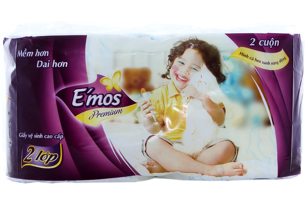 Giấy vệ sinh E'mos premium gói 10 cuộn 2 lớp