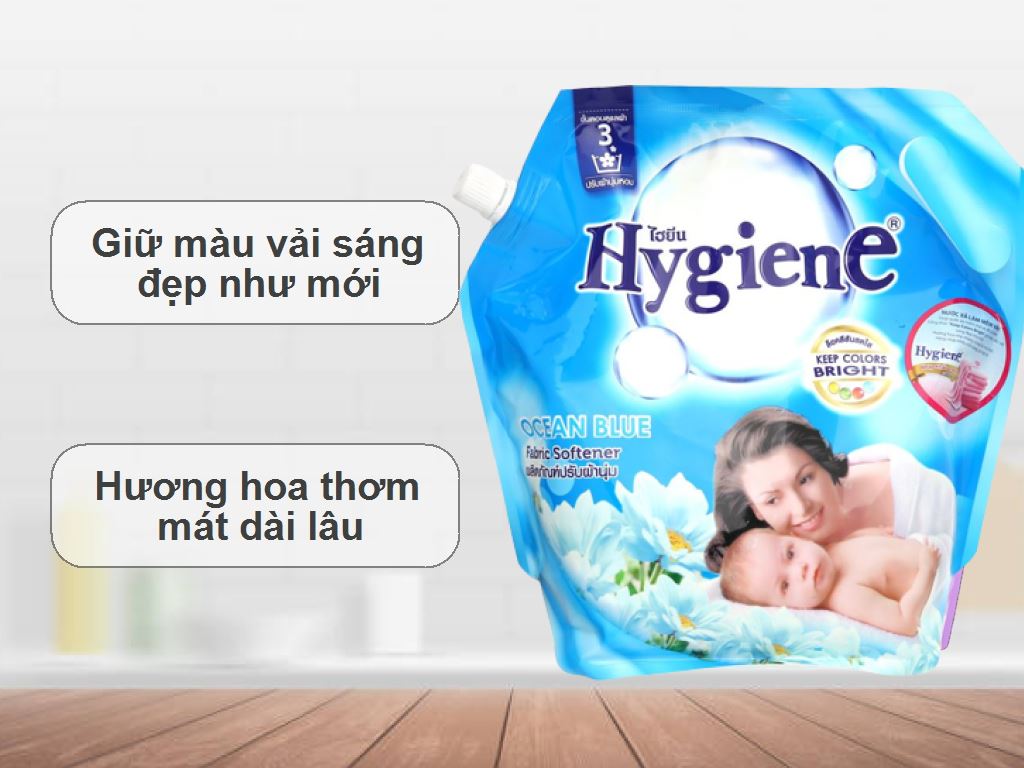 Nước xả cho bé Hygiene Ocean Blue túi 1.8 lít 2