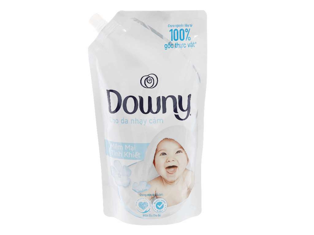 Nước xả cho bé Downy mềm mại tinh khiết cho da nhạy cảm túi 800ml 1