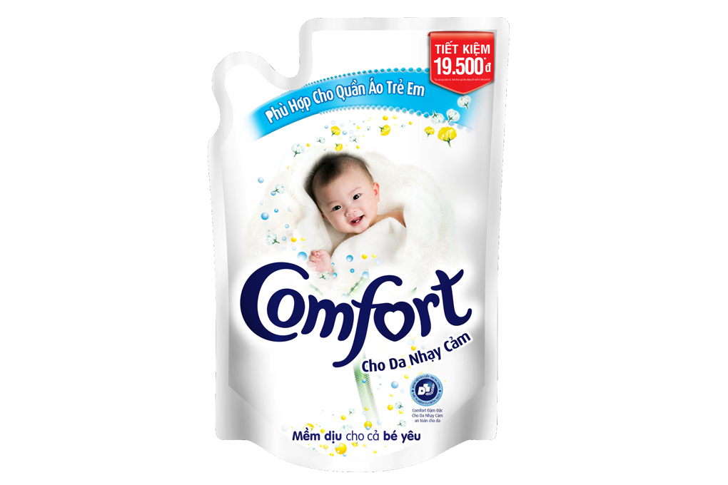 Nước xả Comfort đậm đặc cho Da nhạy cảm túi 1.6 lít