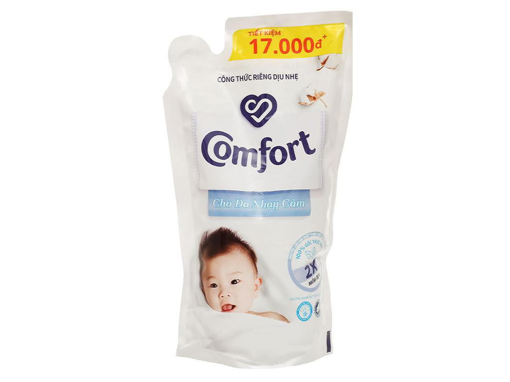 Nước xả cho bé Comfort với công thức riêng dịu nhẹ cho da nhạy cảm túi 800ml 2